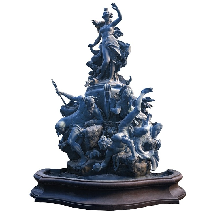 欧式喷泉纪念碑3D模型Monumen