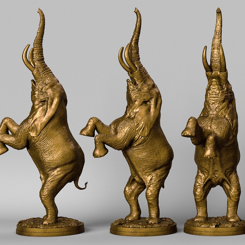 站立的大象 3D打印模型