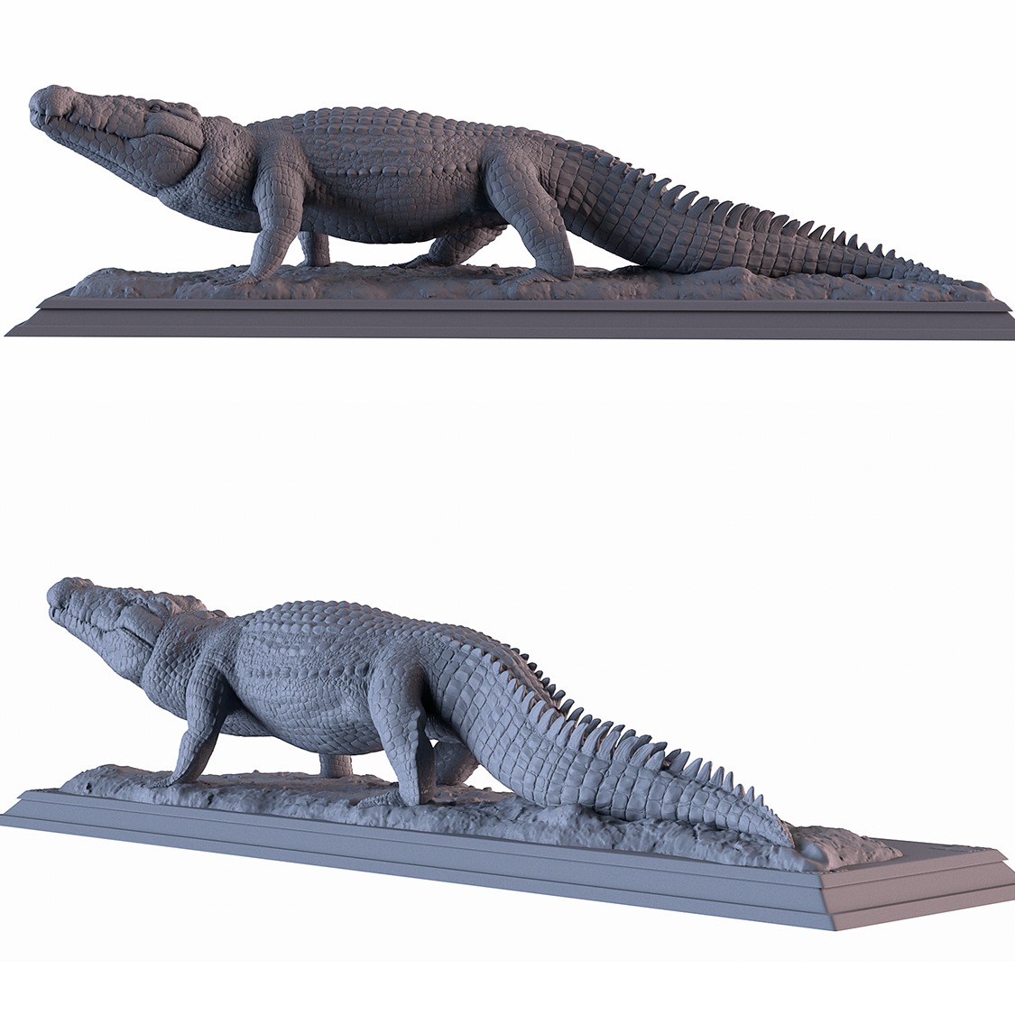 鳄鱼高精3D打印模型Crocodile