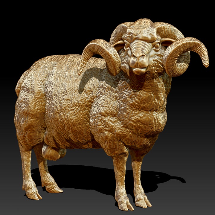 绵羊 高模 3D模型