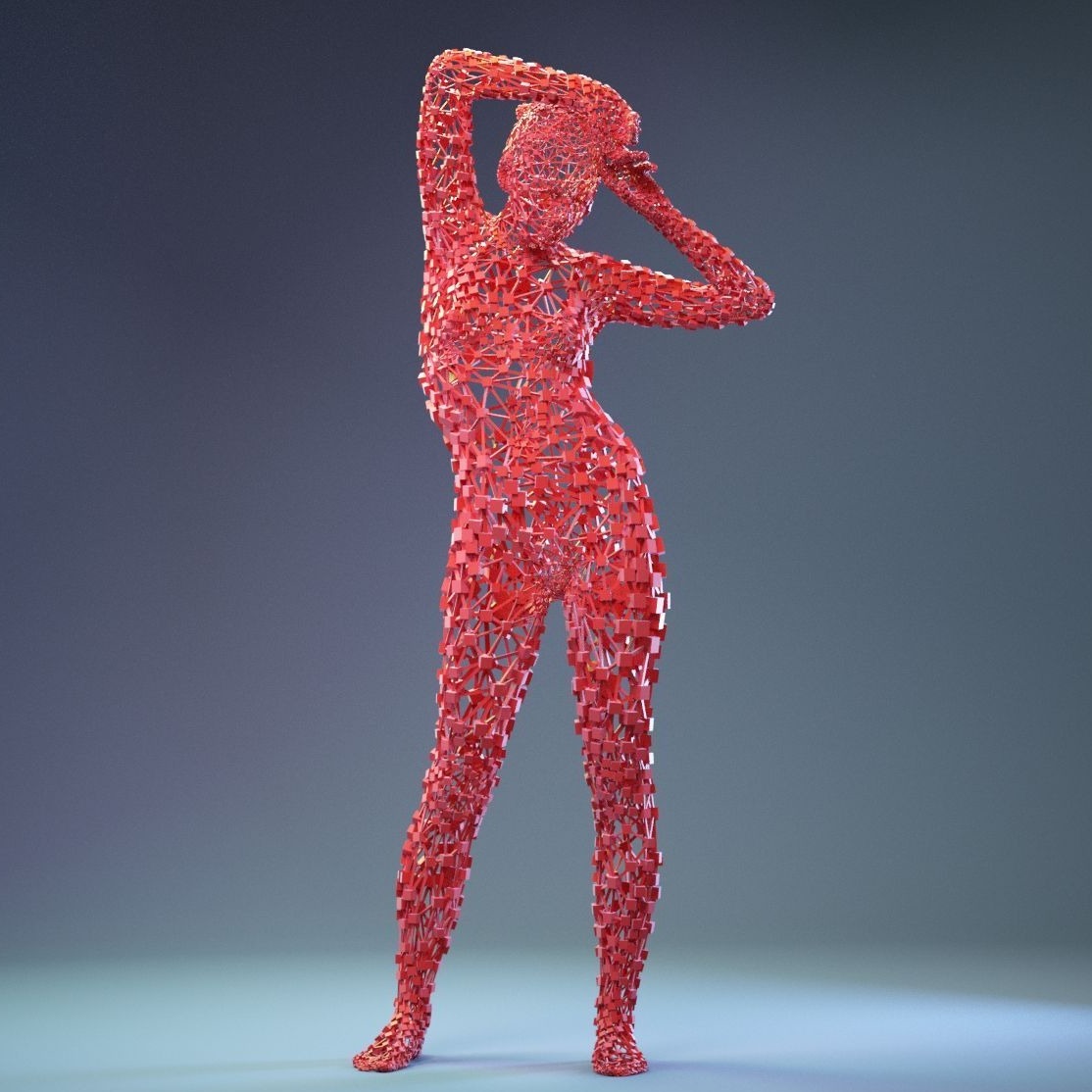 抽象女体雕塑 3D模型2