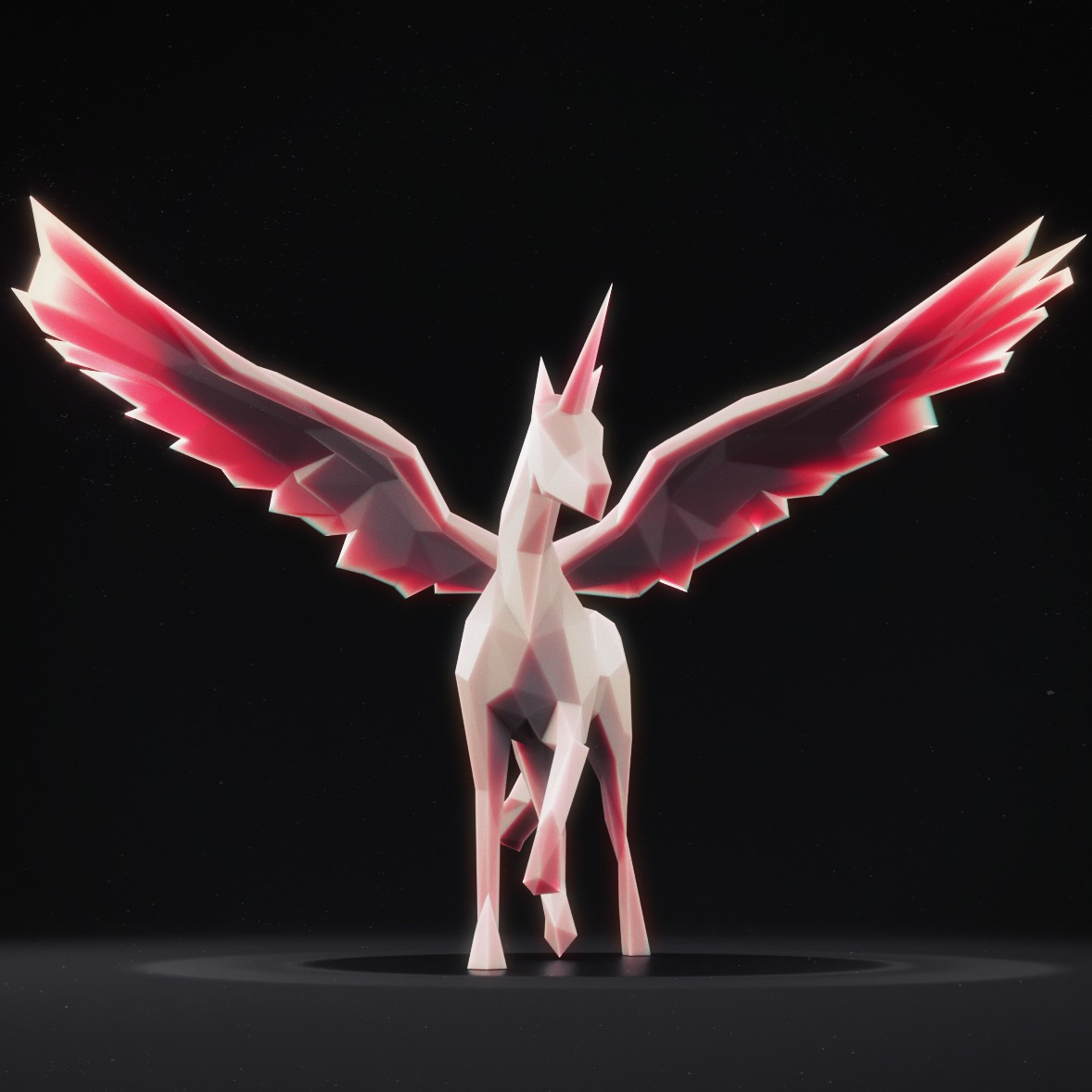 独角兽 几何块版 3D模型