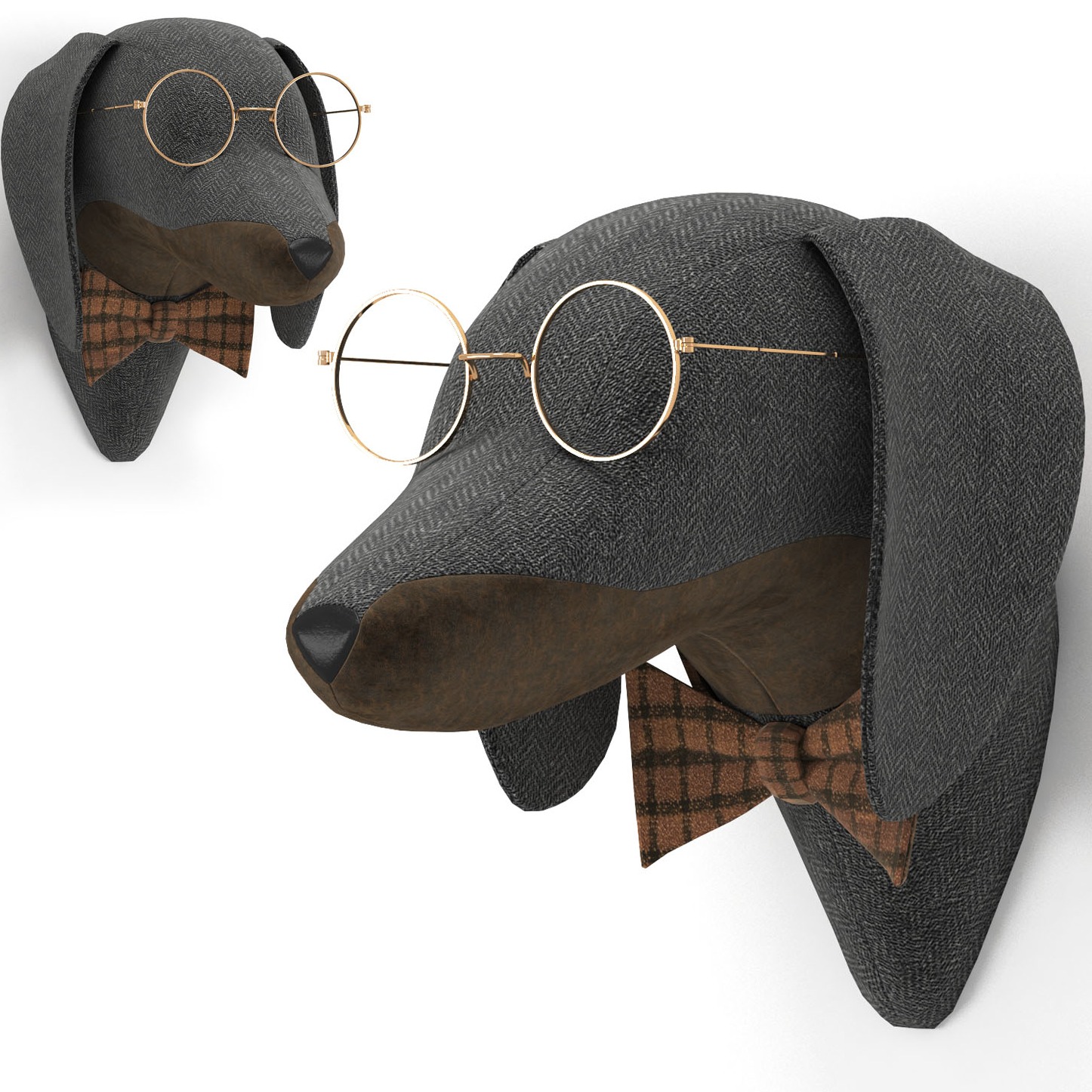 狗头 墙壁装饰 3D模型