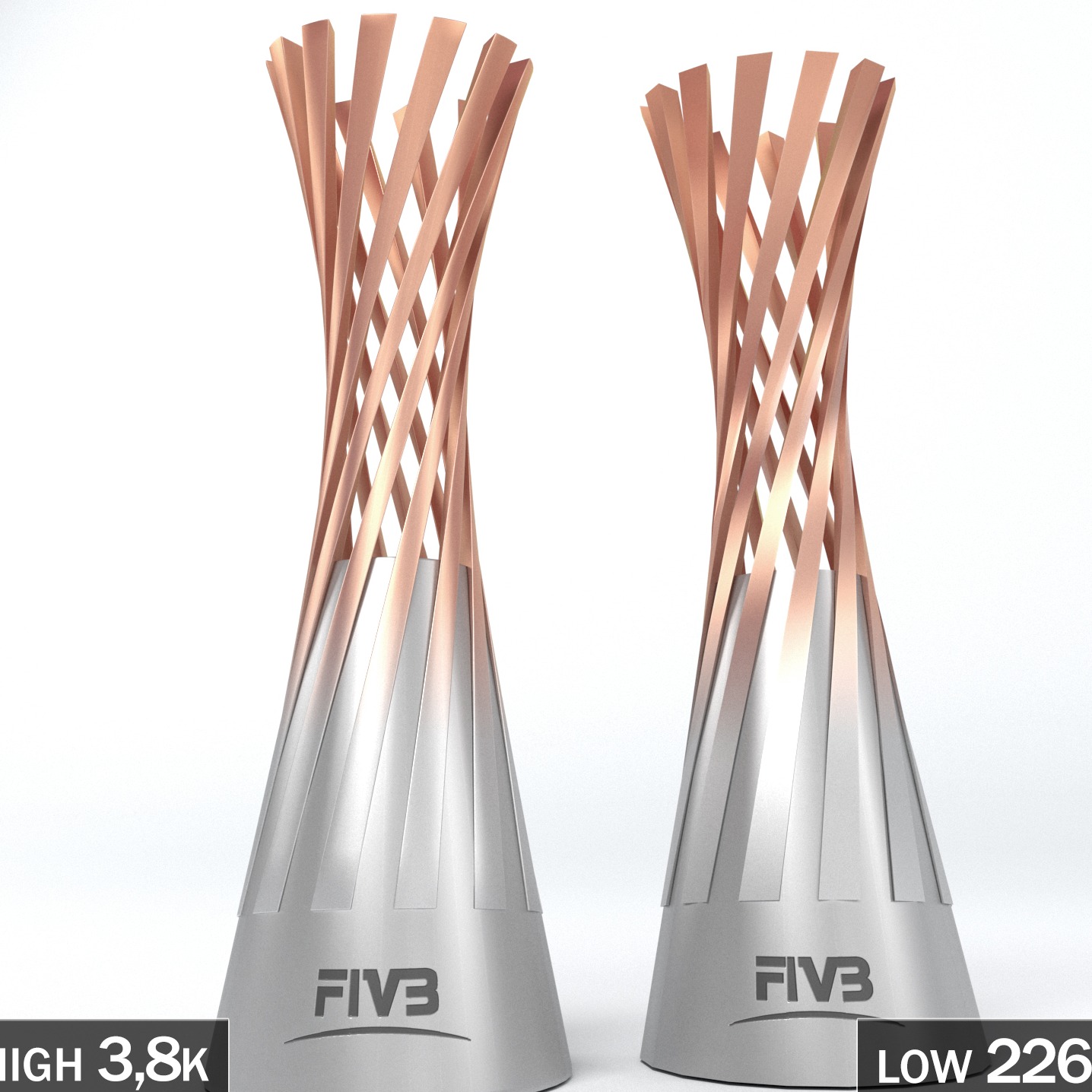 排球世界杯 冠军奖杯 3D模型