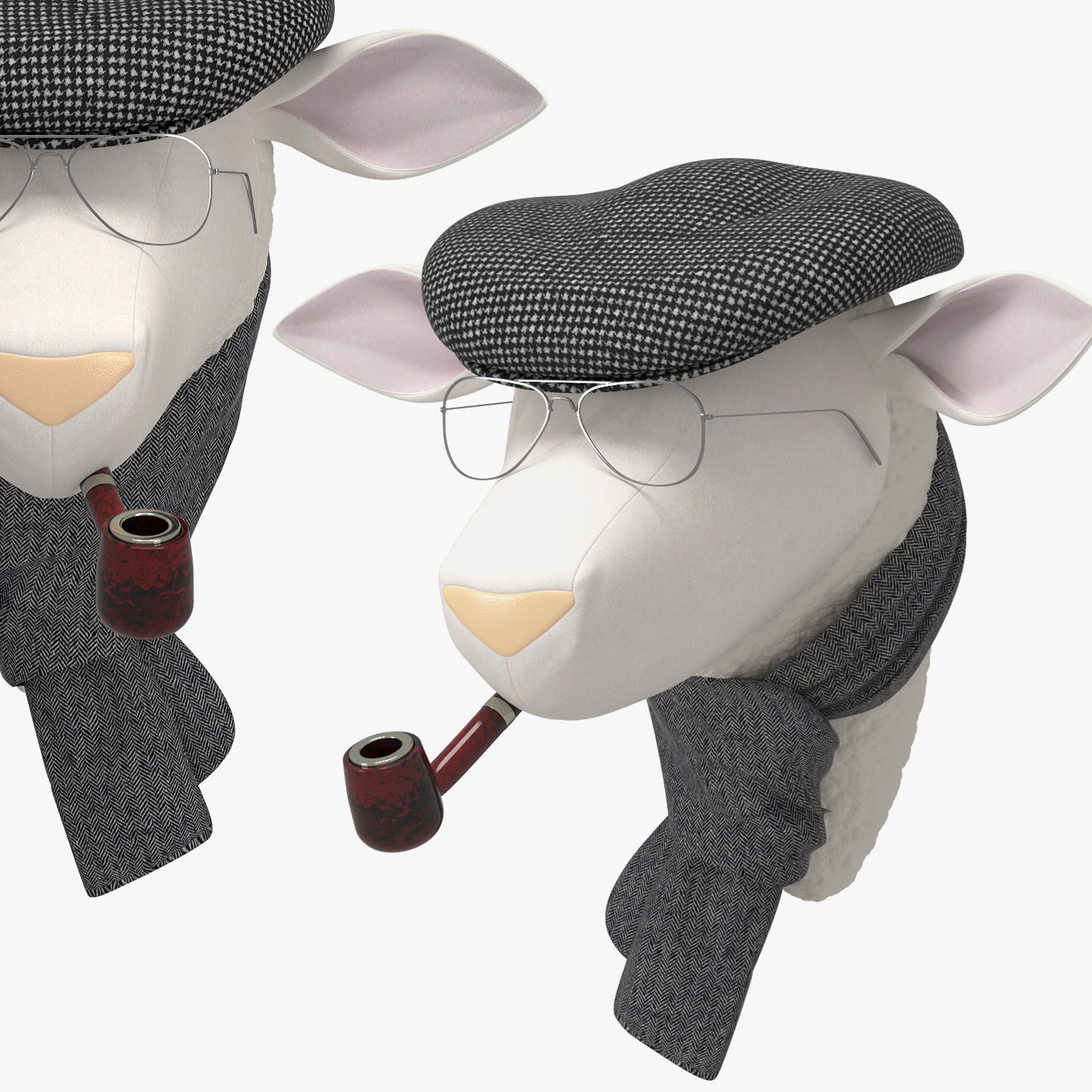 羊头 墙壁装饰 3D模型