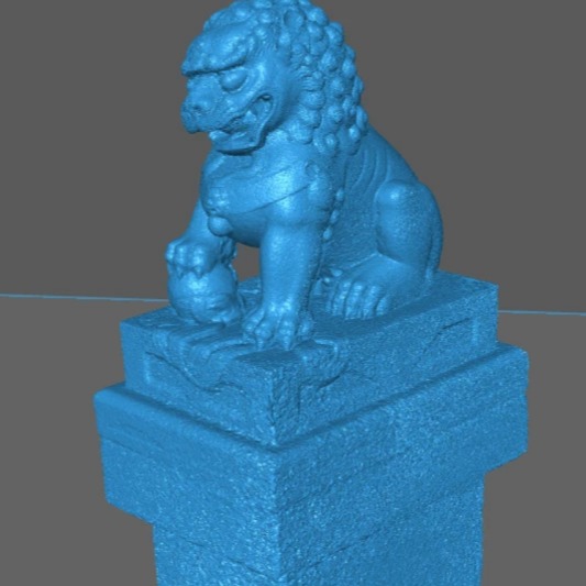 3D扫描香港植食园黄大仙庙石狮  3D打印模型