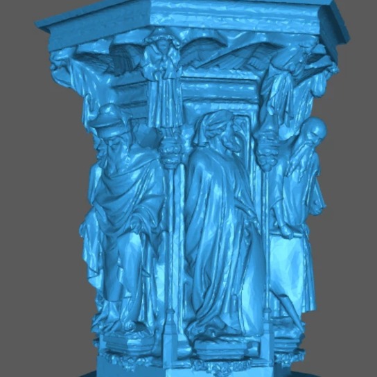 克劳斯斯鲁特雕塑摩西之井 3D打印模型